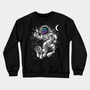 Astronaut Bowling Solana SOL Coin To The Moon Crypto Token Cryptocurrency Blockchain Wallet Birthday Gift For Men Women Kids Crewneck Sweatshirt